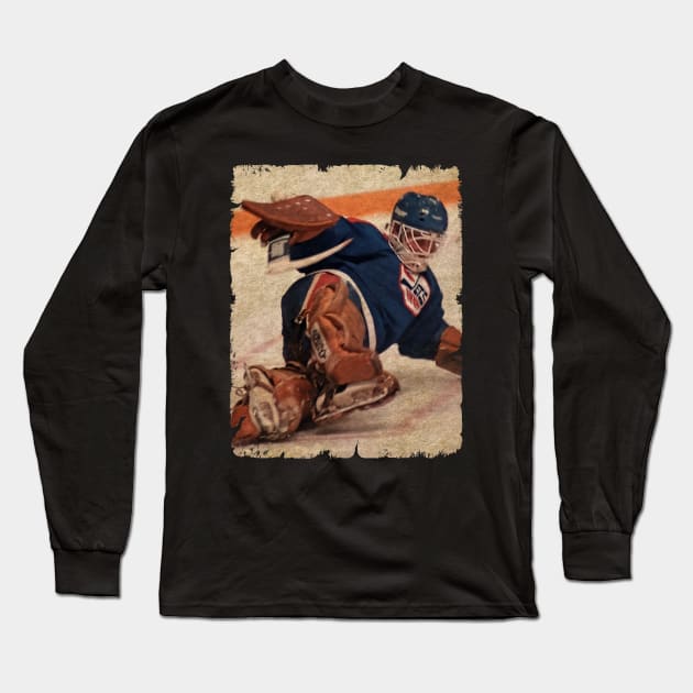 Brian Hayward - Winnipeg Jets, 1986 Long Sleeve T-Shirt by Momogi Project